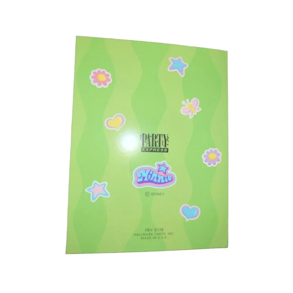 New Open Hallmark Disney Minnie Mouse Birthday Party Invitations 8 Count Green